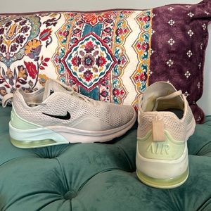 Gray and seafoam green Nike air’s.